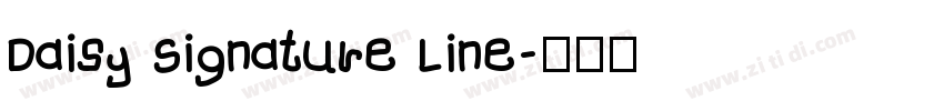 Daisy Signature Line字体转换